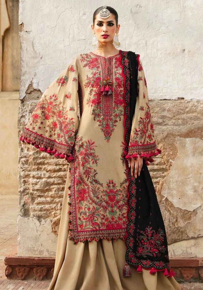 Embroidered Lawn Suits Unstitched 3 Piece Unstitched - GULAL - KS010